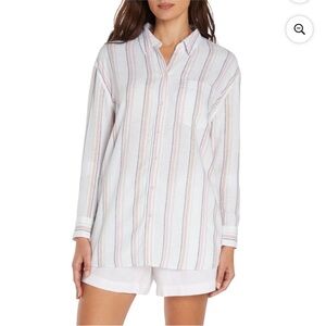 Gap Women's Linen Striped Button-Down Top